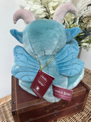 Drawbridge Bearhouse by Charlie Bears Large Plush Aqua Blue Gargoyle