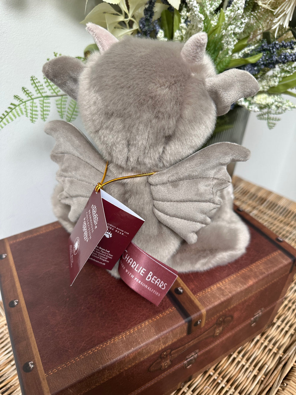 Moat Bearhouse by Charlie Bears Small Plush Grey Gargoyle