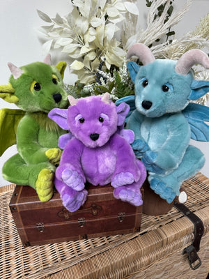 Portcullis Bearhouse by Charlie Bears Small Plush Purple Gargoyle