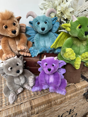 Portcullis Bearhouse by Charlie Bears Small Plush Purple Gargoyle