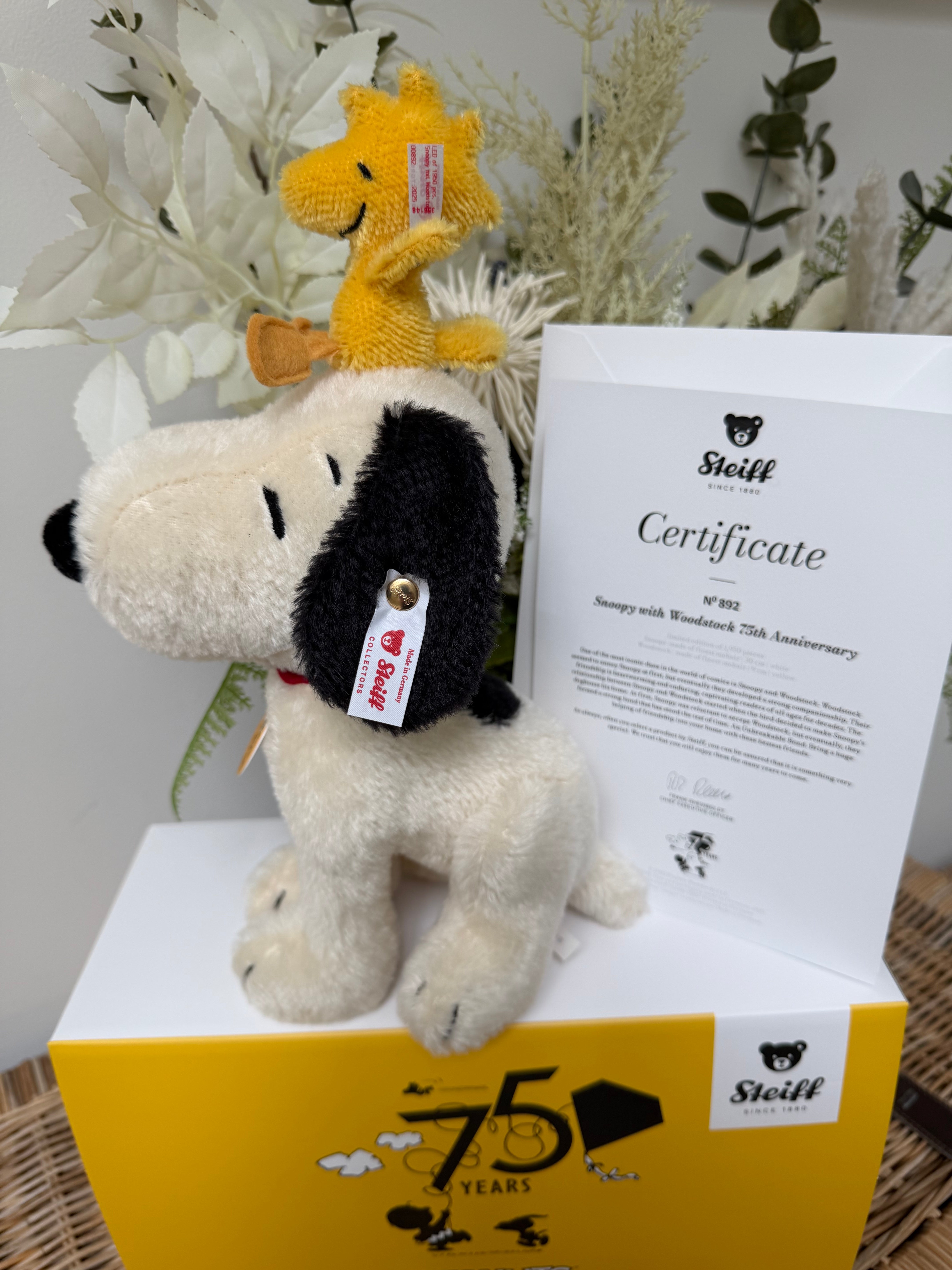 Snoopy with Woodstock Mohair Limited Edition Collectable Steiff 2025 N