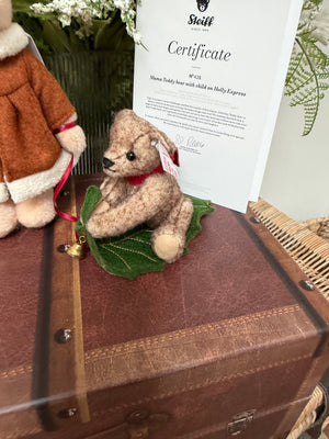 Mama Teddy Bear with child on Holly Express No 428