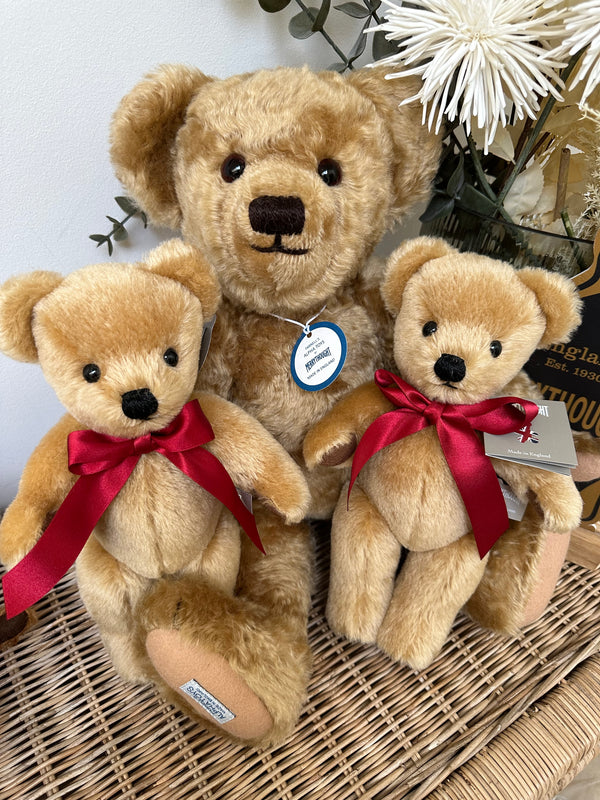 London Gold Small 10 inch Traditional Teddy Bear Handmade in the UK