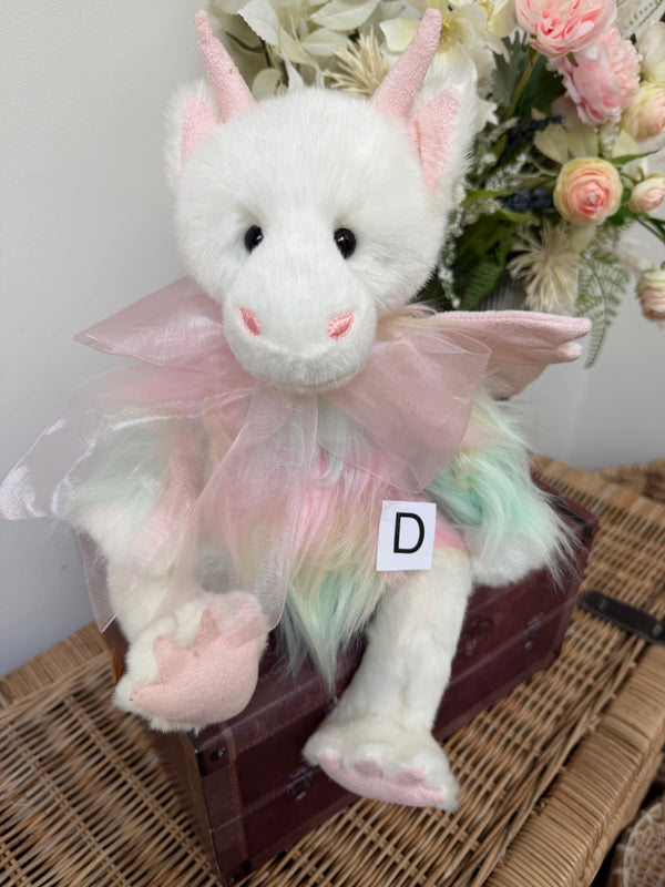 Kaida Charlie Bears Plush Collection Pink Multi Dragon