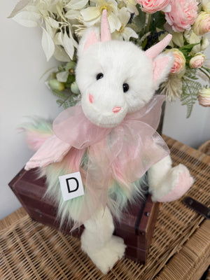 Kaida Charlie Bears Plush Collection Pink Multi Dragon