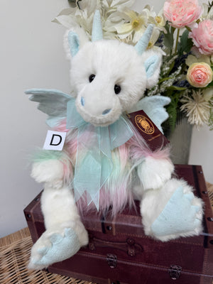 Kenna Dragon Charlie Bears Plush Collection Blue Multi Coloured Plush
