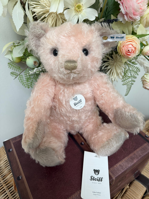 Linda Steiff 30cm Pink Mohair Classic Collectors Teddy Bear with Growler
