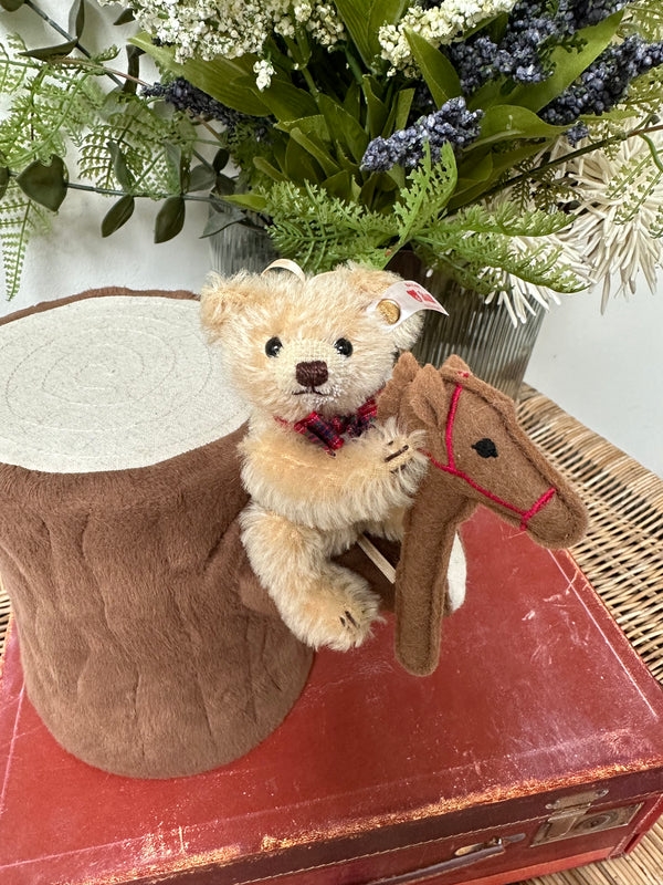 Steiff Teddy Bear Christmas Ornament with Miniature Hobby Horse Limited Edition No 328
