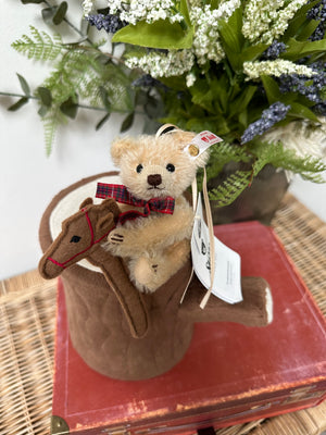 Steiff Teddy Bear Christmas Ornament with Miniature Hobby Horse Limited Edition No 328