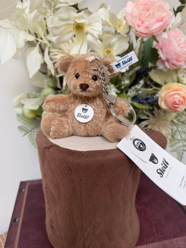 Cinnamon Miniature Teddy Bear Mohair Pendant Key Ring