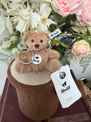 Cinnamon Miniature Teddy Bear Mohair Pendant Key Ring