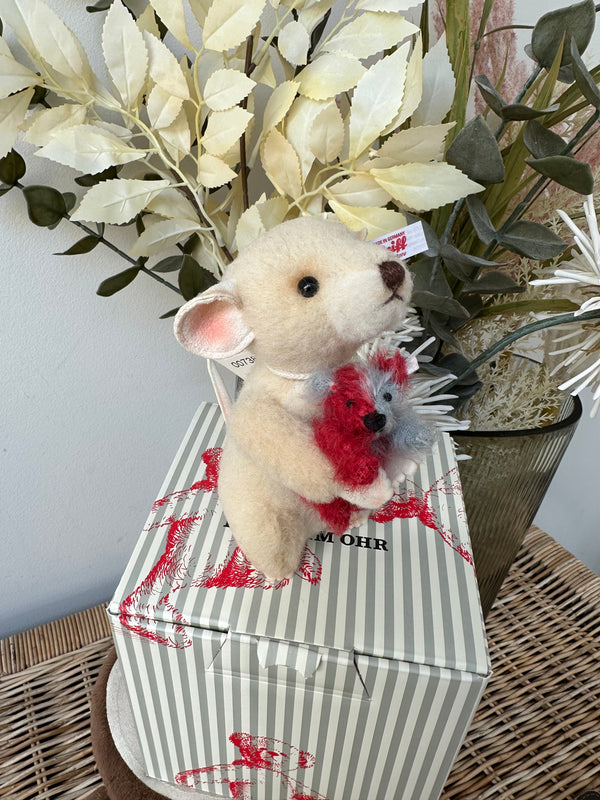 Lina Mouse with Miniature Harlekin Teddy Bear No 156