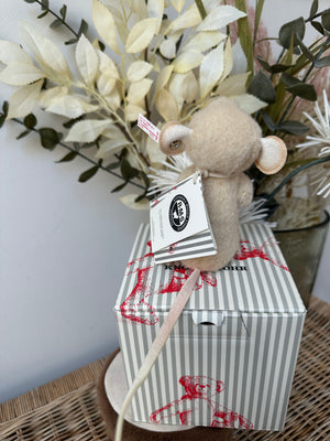 Lina Mouse with Miniature Harlekin Teddy Bear No 156