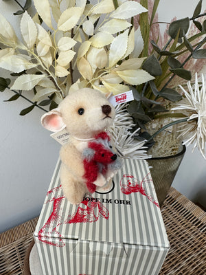 Lina Mouse with Miniature Harlekin Teddy Bear No 156
