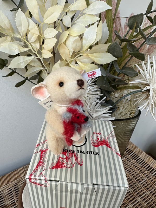 Lina Mouse with Miniature Harlekin Teddy Bear No 156