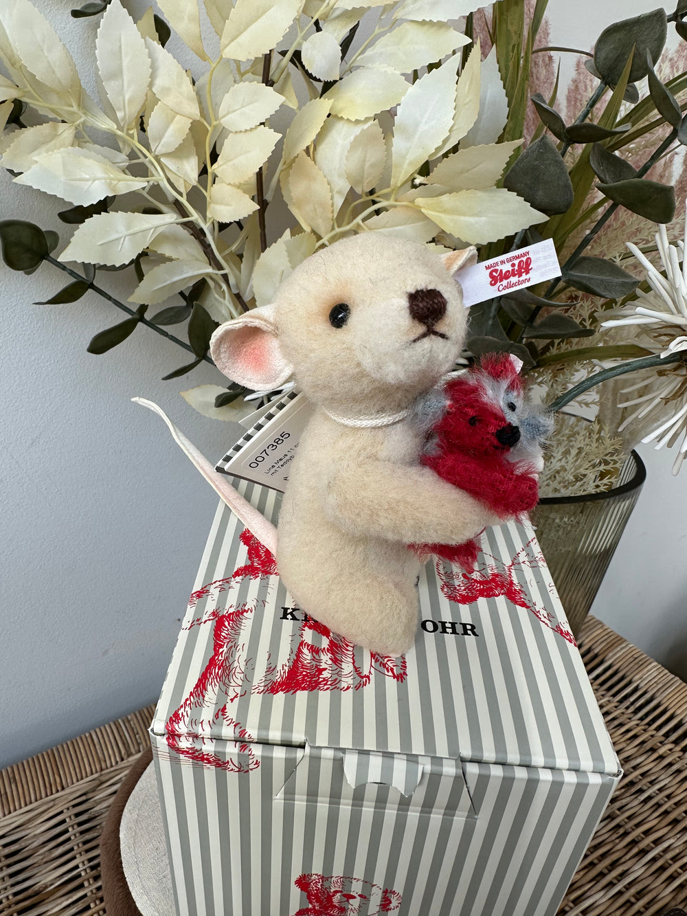 Lina Mouse with Miniature Harlekin Teddy Bear No 156