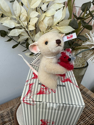 Lina Mouse with Miniature Harlekin Teddy Bear No 156
