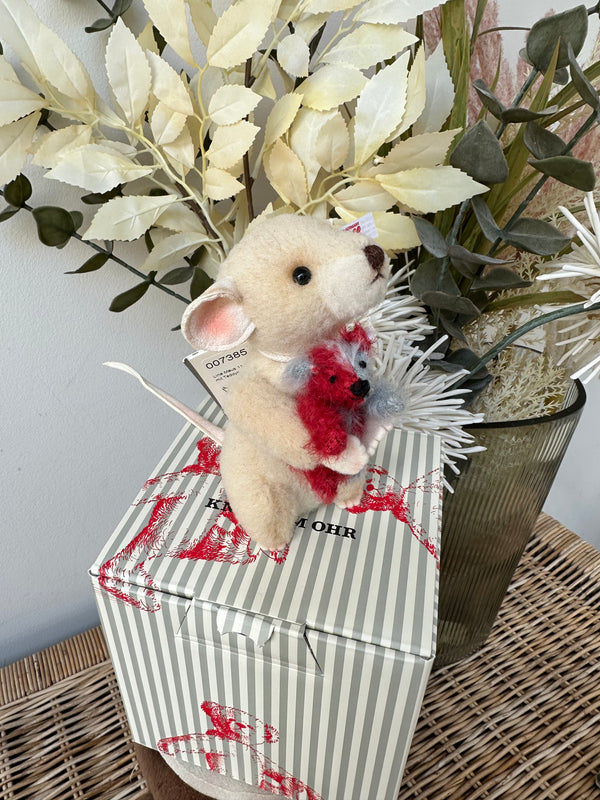 Lina Mouse with Miniature Harlekin Teddy Bear No 156