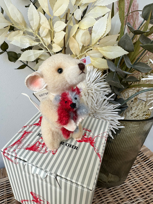 Lina Mouse with Miniature Harlekin Teddy Bear No 156