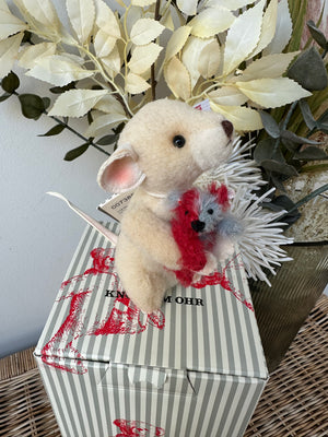 Lina Mouse with Miniature Harlekin Teddy Bear No 156