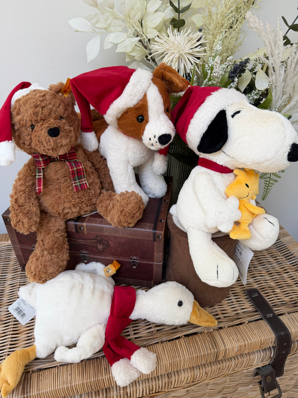Snoopy with Woodstock Steiff Plush Christmas 30cm Soft & Cuddly Friends