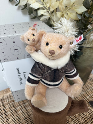 Mama Teddy Bear with Baby Steiff Christmas Collection No 695