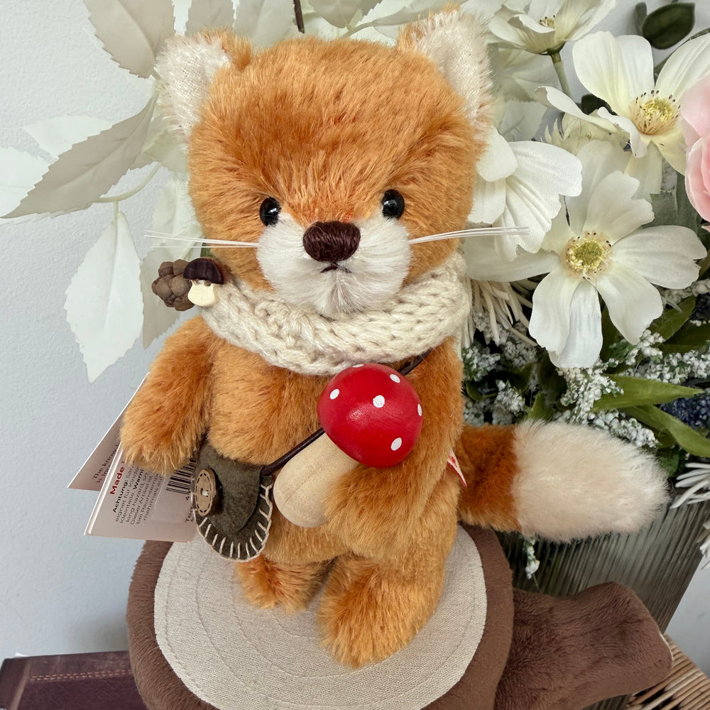Fox Filbert 18cm Hermann Teddy Original Limited Edition Miniature Mohair Teddy Bear No 64