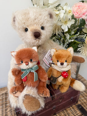 Fox Filbert 18cm Hermann Teddy Original Limited Edition Miniature Mohair Teddy Bear No 64