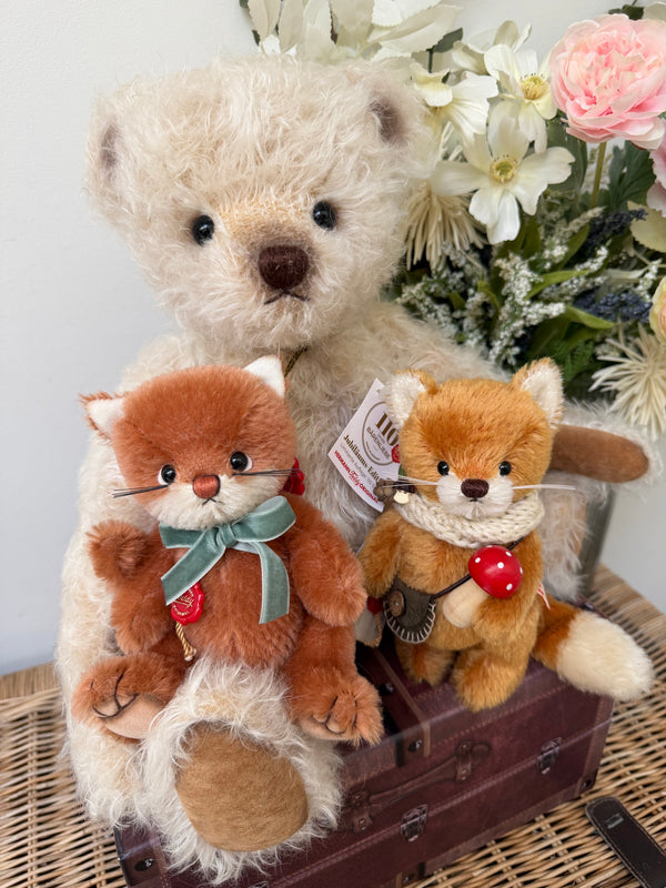 Fox Filbert 18cm Hermann Teddy Original Limited Edition Miniature Mohair Teddy Bear No 64