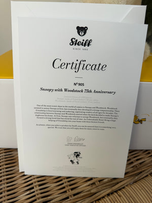 Snoopy with Woodstock Mohair Limited Edition Collectable Steiff 2025 No 905