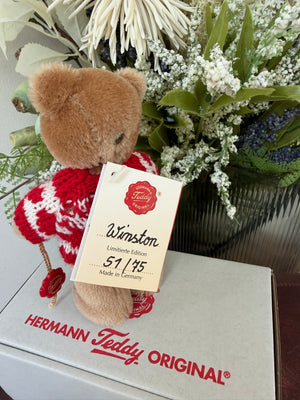 Winston 13cm Hermann Teddy Original Limited Edition Miniature Mohair Teddy Bear No 51