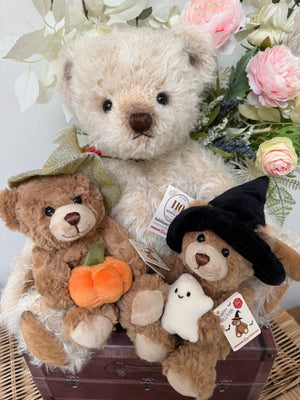 Hermann Small Plush Halloween Teddy Bear with Pumpkin