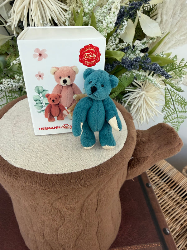 Hermann Teddy Original Turquoise 6cm Miniature Teddy Bear 15755-7