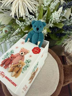 Hermann Teddy Original Turquoise 6cm Miniature Teddy Bear 15755-7