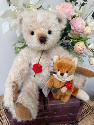 Fox Filbert 18cm Hermann Teddy Original Limited Edition Miniature Mohair Teddy Bear No 64