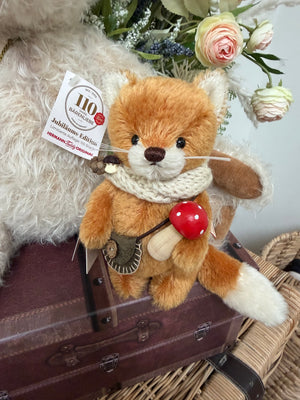 Fox Filbert 18cm Hermann Teddy Original Limited Edition Miniature Mohair Teddy Bear No 64
