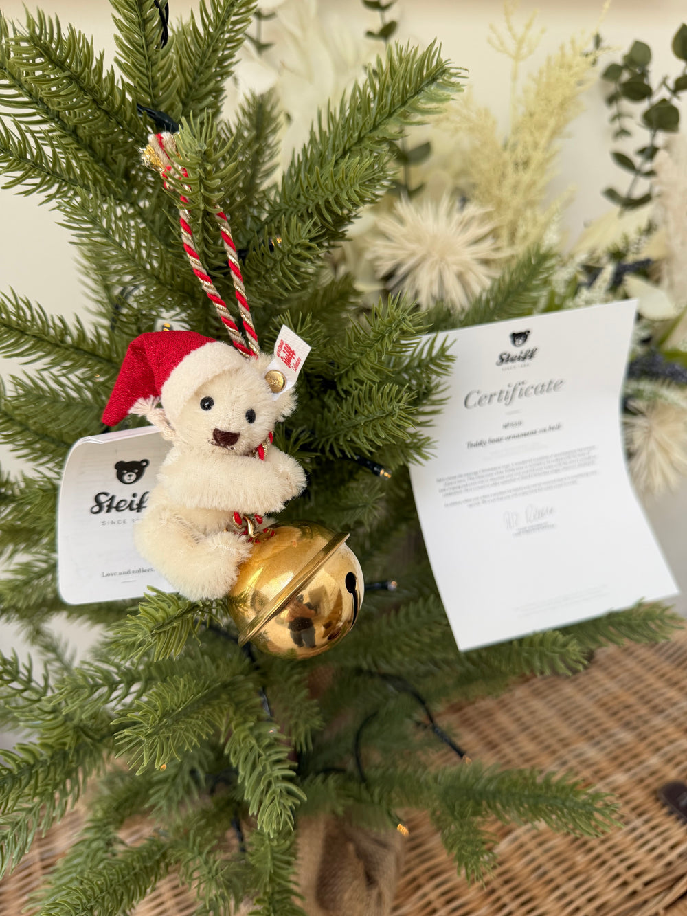 Christmas Steiff Teddy Bear Ornament No 859