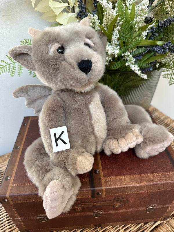 Moat Bearhouse by Charlie Bears Small Plush Grey Gargoyle