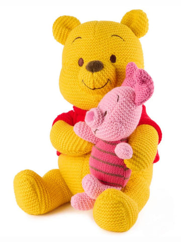 Disney Gund Knit Plush Winnie the Pooh & Piglet