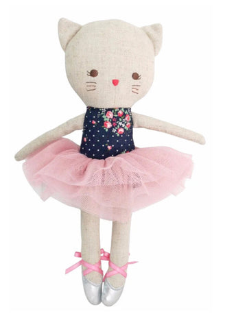 Alimrose Small Odette Midnight Floral Cat Children's Doll