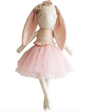 Linen Pearl Cuddle Bunny Alimrose Children's Toy Doll - Blossom Lily Pink