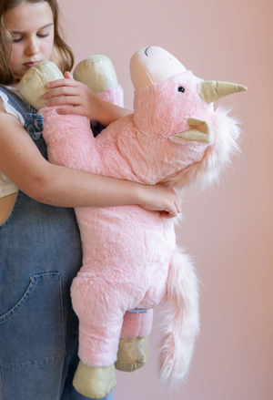 Giant Glimmer Glitter Pink Plush Unicorn Toy