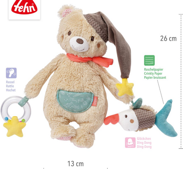 Fehn Activity Bear Children's Newborn Cuddly Teddy Bear