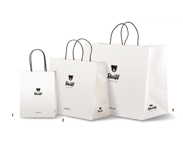 Steiff Paper Classic Black & White Gift Wrap Bag - Size 2 Medium