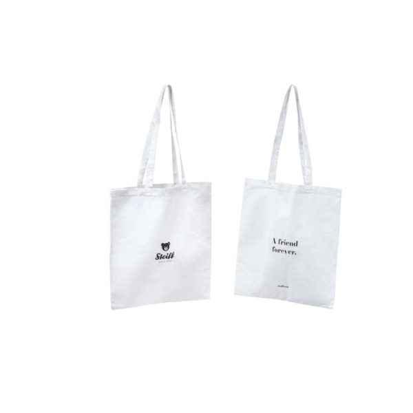 Steiff Cotton Gift Wrap Bag - Classic Black & White Steiff Logo