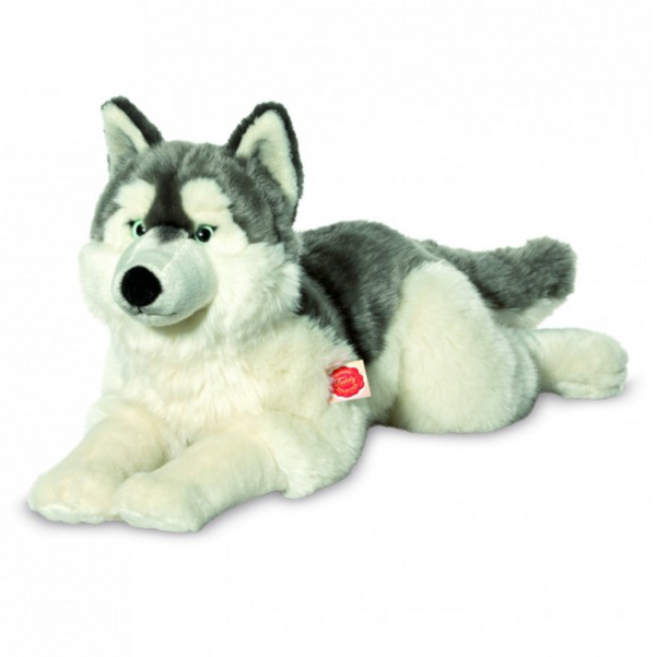 Husky Large 60cm Plush Lying Hermann Teddy Puppy Dog