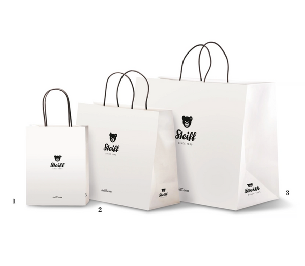Steiff Paper Classic Black & White Gift Wrap Bag - Size 2 Medium