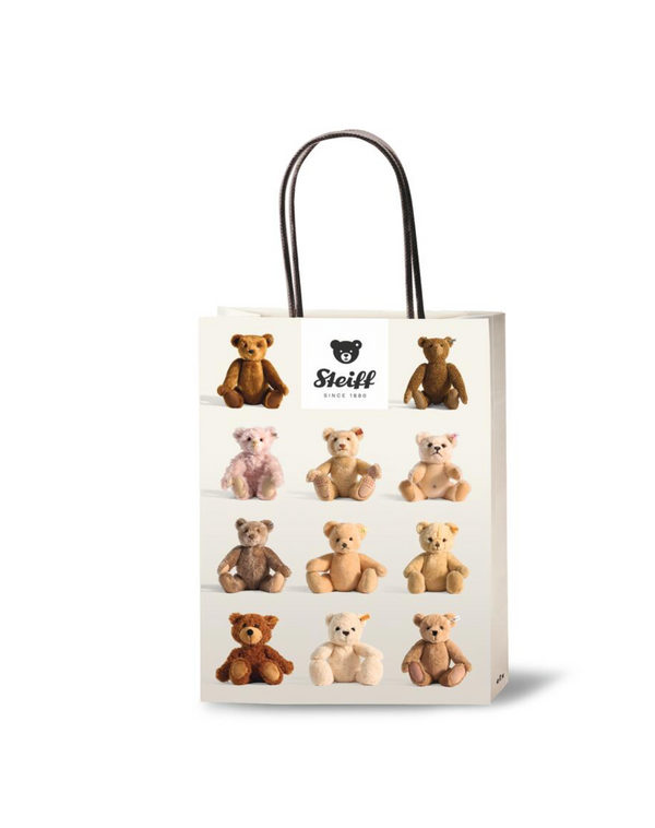 Steiff Paper Gift Wrap Bag featuring Assorted Teddy Bears - Size 1 Small