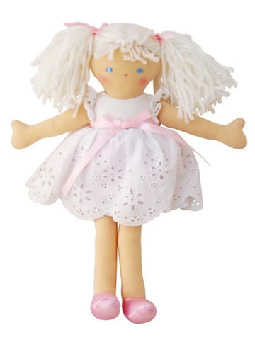 Bella Alimrose Small Doll with a pretty White Broderie Dress
