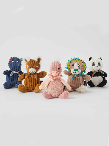 Small Simply Les Deglingos Toy Ostrich, Tiger, Hippo, Panda, Deer or Lion